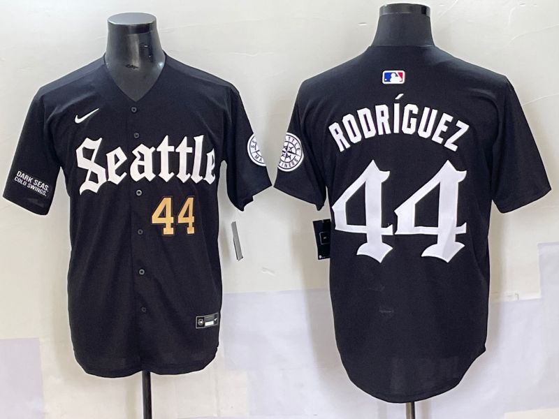 Men 2025 Seattle Mariners 44 Rodriguez Five generations Joint Name Nike MLB Jersey style 4